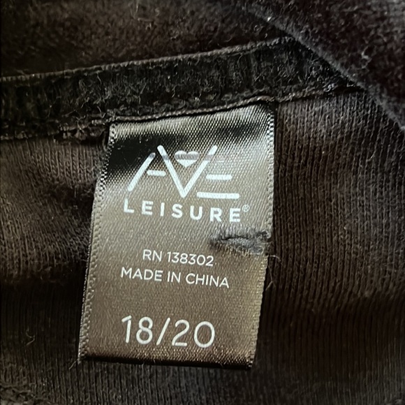 AVE Leisure Black French Terry & Velour Cowl Turtleneck - Picture 6 of 8